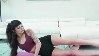 Gigantic butt tatted ex-wife Charlie Valentine fucks big black cock behind her husbands back