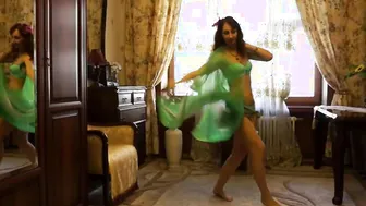 Green porn video – For St Patyrick Day Dance with Green Shawl
