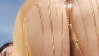 Sophie Dee Takes Oil All Over He R Big Boobs And Ass And Cock In Her Holes