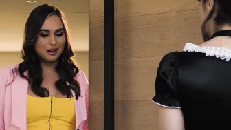 Ember Fiera enjoyed blowjob by hot maid