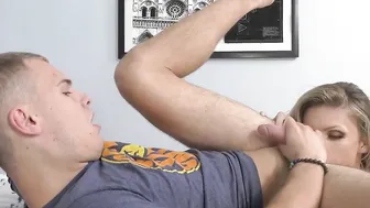 TS stepmommy caught stepson jerking off