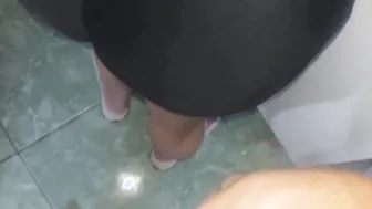 Bimbo maid give me bj and Goddess sex until I wash her cum white booty for twice her pay