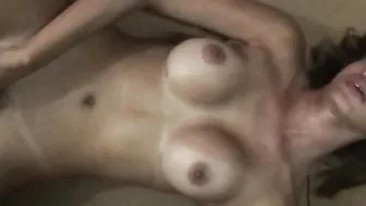 Tranny Is So Hungry For Cum That She Milks Her Own While Getting Ass Fucked