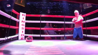 Midget boxing and fucking the ring girl