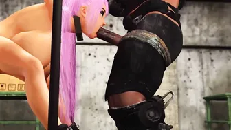 A Bae japanise college bimbos inside cuffs has a filthy sex inside sci-fi military bunker