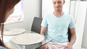 Syren De Mer loves young dick especially stepgrandsons penis and so she takes him to her bedroom to rides him
