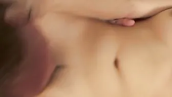 Curvy Asian Hottie Takes A Big White Dick Inside Her Shaved Twat