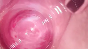 Camera deep in my creamy vagina