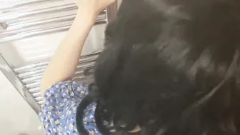 Cheating Fiance gets screwed into the toilet while hubby arrives back from work