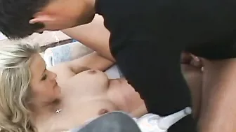 Misha And Sasha Fuck A Stranger On A Lounge Chair