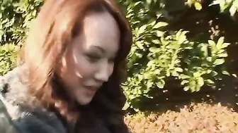 Having met on a walk with a girl the guy brutally fucked her ass and awarded her with sperm