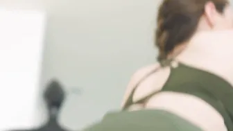 Hard pounding of busty girlfriend after hard workout