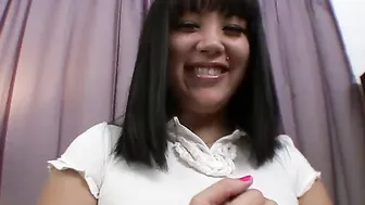 Tina Takes The Cock Into Her Hands And Gives An Authentic Asian Blowjob