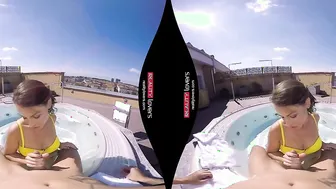 Reality Couple - Caroline has VR public jacuzzi sex