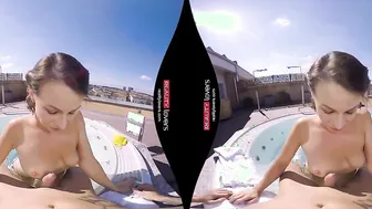 Reality Couple - Caroline has VR public jacuzzi sex
