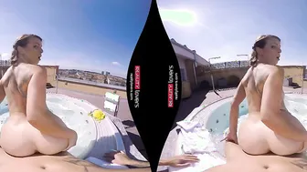 Reality Couple - Caroline has VR public jacuzzi sex