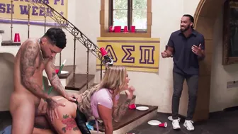 MILF maid gangbanged by frat boys