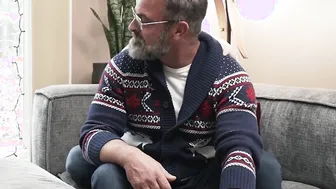 Silver Fox's Twunk Fucks Raw - Hairy Daddy & Young Stud Bareback Action