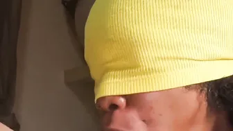 Interracial cum into mouth with a huge white cok