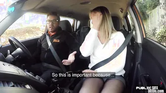 Real sexy fucking teach into vehicle before bro jizzes