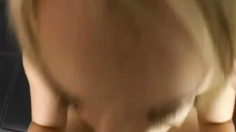 Hot Blonde Blowjob Casting in couch POV