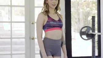 Redhead trainer facesits her hot customer