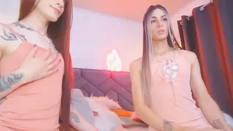 Trans Couple Playing Their Dick And Party On Cam