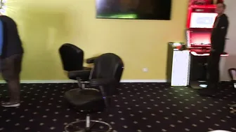 Skinny German Teenage Girlm suck many cocks in the casino