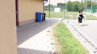 Stalker gets a blowjob and POV fuck with busty German milf