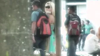 Busty Blonde Shemale Karolly Mel Pounds Her Mans Ass