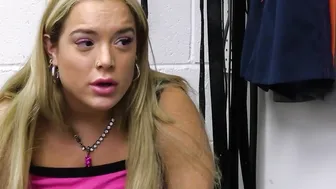 Rich BBW teen caught stealing clothing