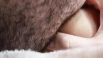 Close-up cunt licking sex tape of a real-life lovers