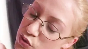 Jessika jerks off hard dick