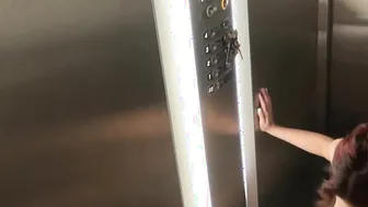 German slut has hot spontaneous sex in the lift