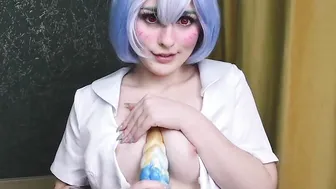 A Christmas gift for Rei Ayanami - Cosplay Bad Dragon Anal Evangelion Spooky Boogie