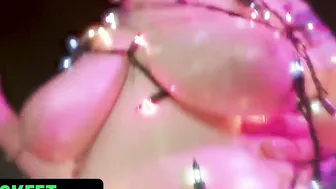 TeamSkeet - Turned On Stud Getting His Oiled Up Huge Jugs Christmas Dream Cum True