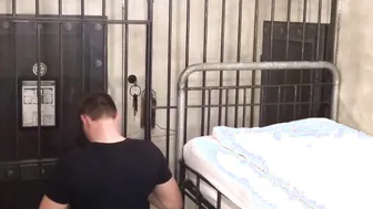 Young female cop fucks with guy in prison in German role play