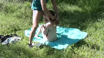 Teenage Outdoor Adventure - German Cutie With Natural Boobs Fucks Outside