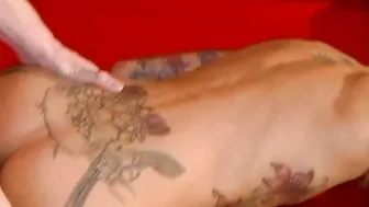 Skinny German blonde with small tits fucks a user privately with the strapon