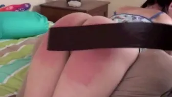 belt turns my stepdaughters ass red