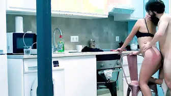 Aimi getting caught fucking into the kitchen. Any place is super sexy for a hard drilling