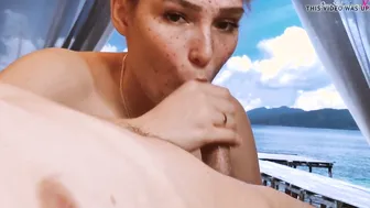 Sweetheart Freckled Bitch Fellatio Passionately Big Dick Lov