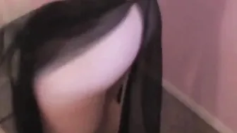 Hot Brunette in persian clothes showing her pussy and natural tits