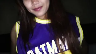 Pregnant amateur Thai teen POV blowjob