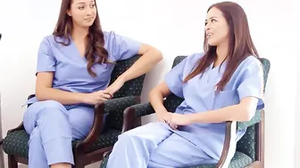 Nurses dominate a patient and finger her