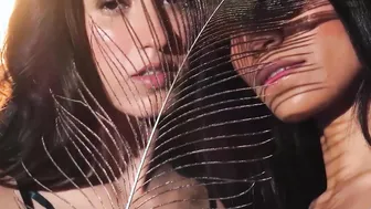 Hot teen posing with cute lesbian teen