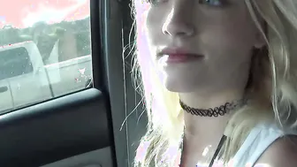 Skinny Teen gets tight pussy fucked in studio