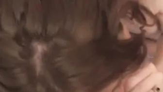 September Scott with natural tits Blowjob a dick