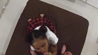 Perfect cock riding in hot short skirt