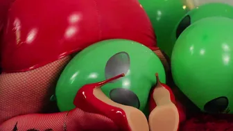 Melons masturbation - rubber and LATEX - air balloons bondage - MILFs posing COMPILATION Arya Grander and celeb Fetishaura